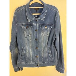 Liverpool Los Angeles Classic Denim Trucker Stretch Jacket Med Wash Blue XL